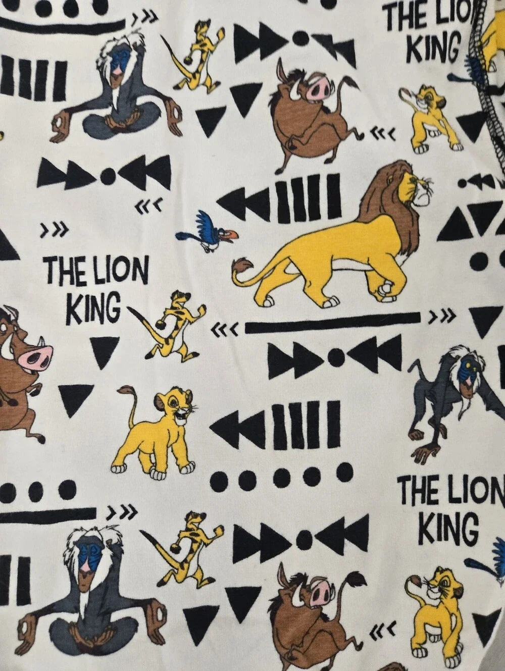 Disney The Lion King White, Black & Yellow Pajama Pants - Picture 2 of 7